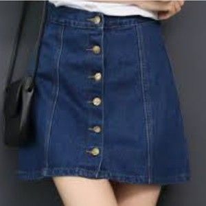 Sans Souci Blue Denim Mini Skirt